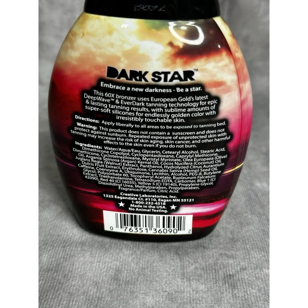 Dark‎ star European gold select 60 X dark tanning lotion salon formula indoor